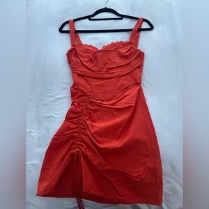 White Fox Orange Mini Dress